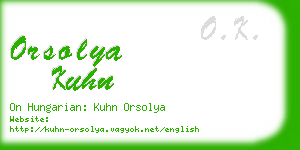 orsolya kuhn business card